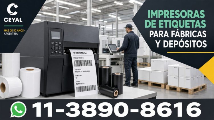 Impresoras de etiquetas para fábricas y depósitos
