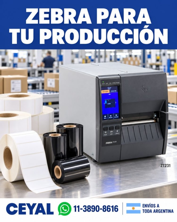 Zebra para tu producción: ZT231, etiquetas y ribbons