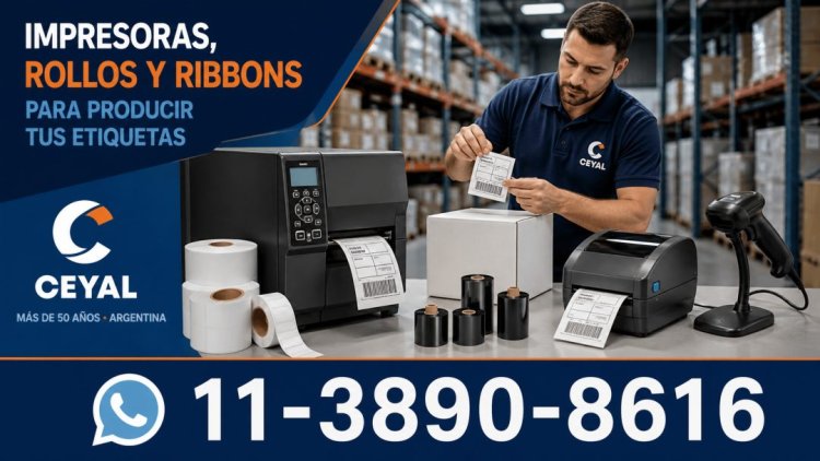 Impresoras, rollos y ribbons para producir tus etiquetas