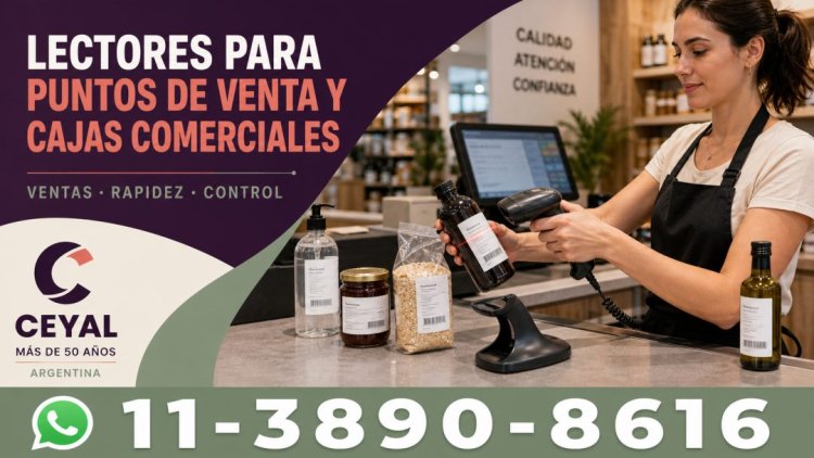 Agilizá cada venta con lectores para puntos de venta y cajas comerciales