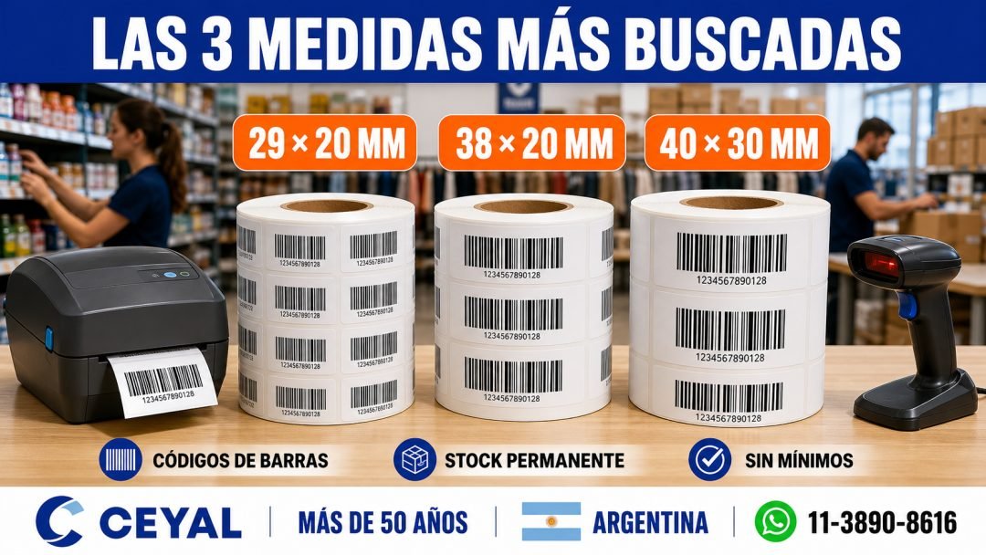 Las 3 medidas más buscadas para códigos de barras