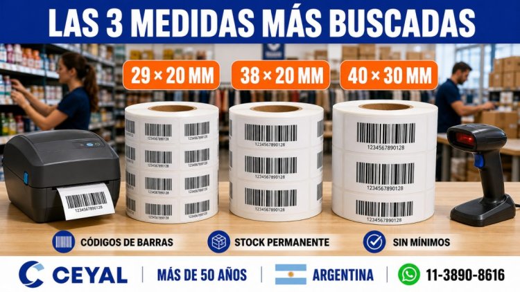Las 3 medidas más buscadas para códigos de barras