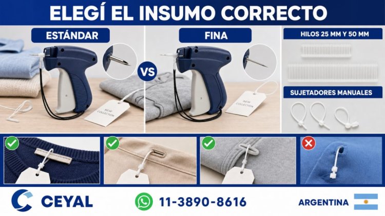 Pistolas estándar y fina con hilos plásticos de 25 y 50 mm