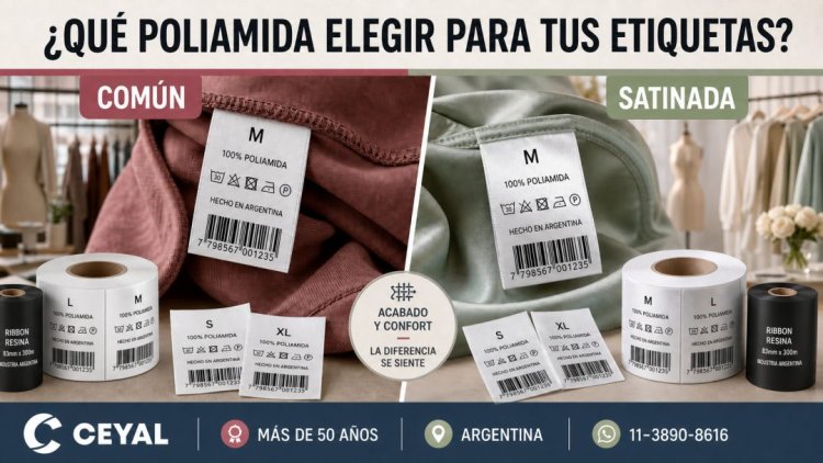 Qué poliamida elegir para tus etiquetas: común o satinada