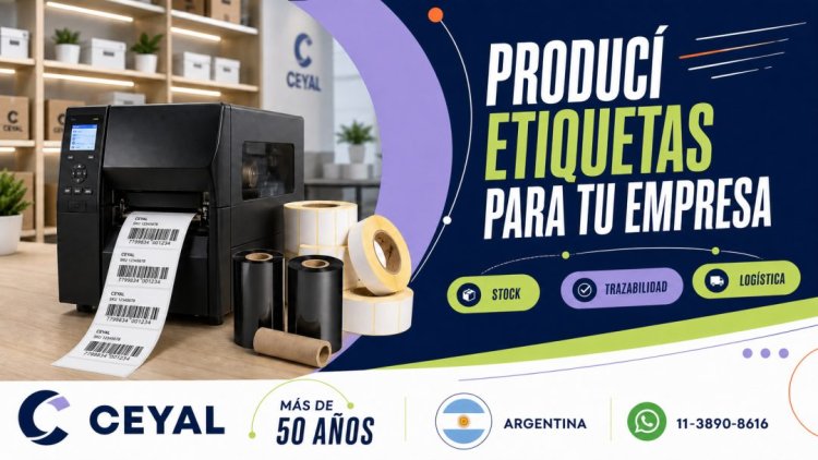 Producí etiquetas para tu empresa con impresora industrial y ribbons