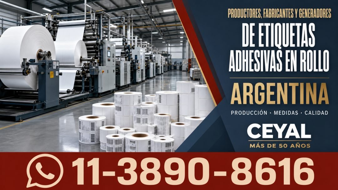 Productores, fabricantes y generadores de etiquetas adhesivas en rollo en Argentina