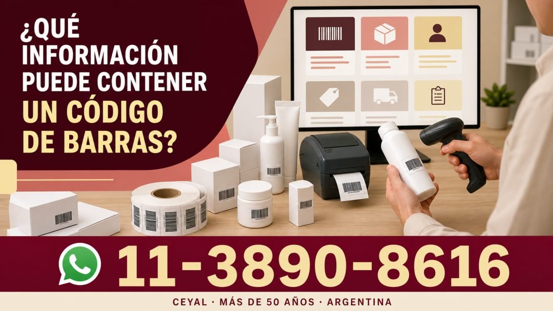 ¿Qué información puede contener un código de barras?