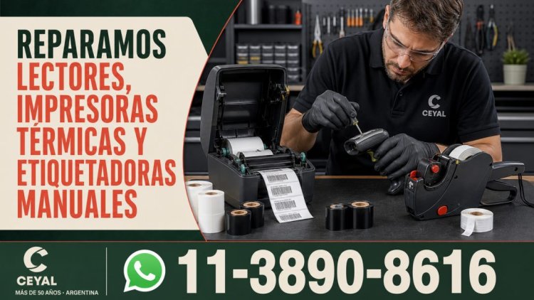 Reparamos lectores, impresoras térmicas y etiquetadoras manuales