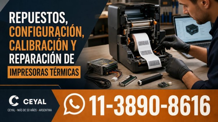 Repuestos, configuración, calibración y reparación de impresoras térmicas