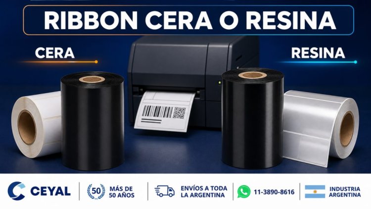 Ribbon de cera o resina: cuál necesita tu etiqueta