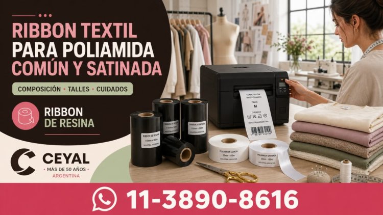 Ribbon textil para imprimir poliamida común y satinada