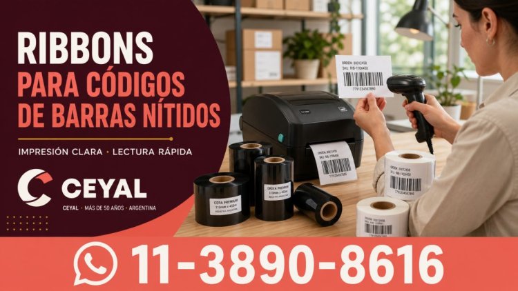 Ribbons para códigos de barras nítidos y fáciles de leer