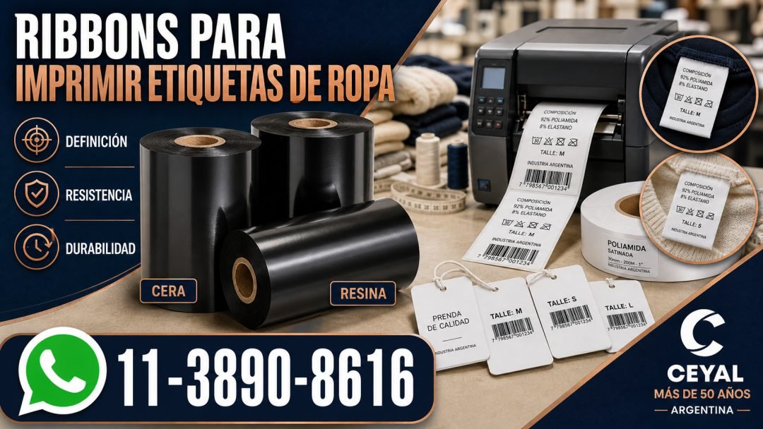 Ribbons para imprimir etiquetas de ropa