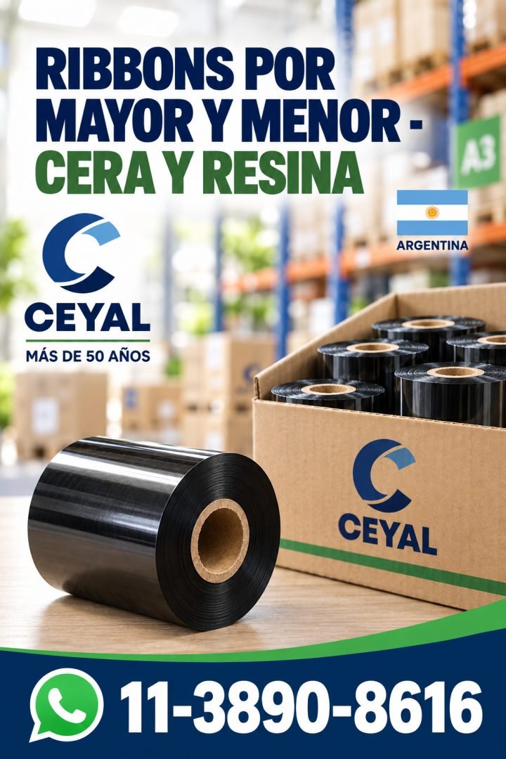 RIBBONS POR MAYOR Y MENOR - CERA Y RESINA