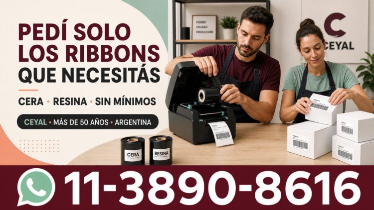 Pedí solamente los ribbons de cera o resina que necesitás
