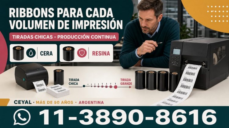 Ribbons para cada volumen de impresión