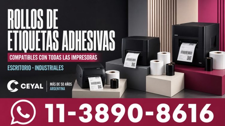Rollos de etiquetas adhesivas compatibles con todas las impresoras