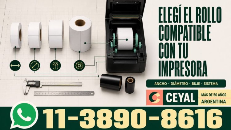 Elegí el rollo compatible con tu impresora
