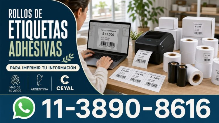 Rollos de etiquetas adhesivas para imprimir tu información