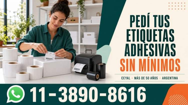 Pedí tus etiquetas adhesivas sin mínimos