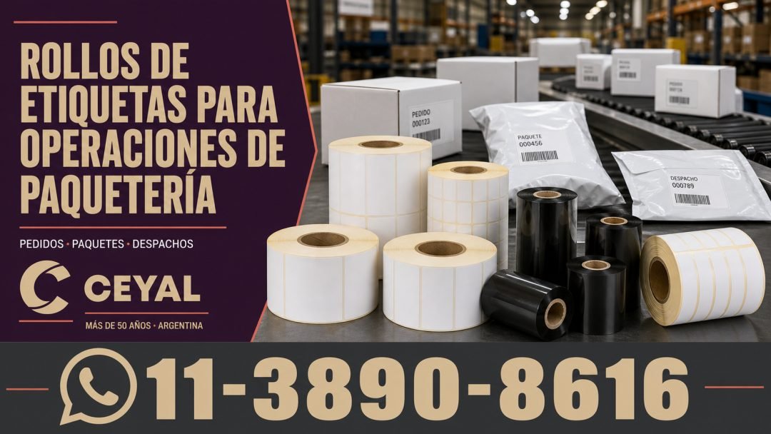 Rollos de etiquetas para operaciones de paquetería