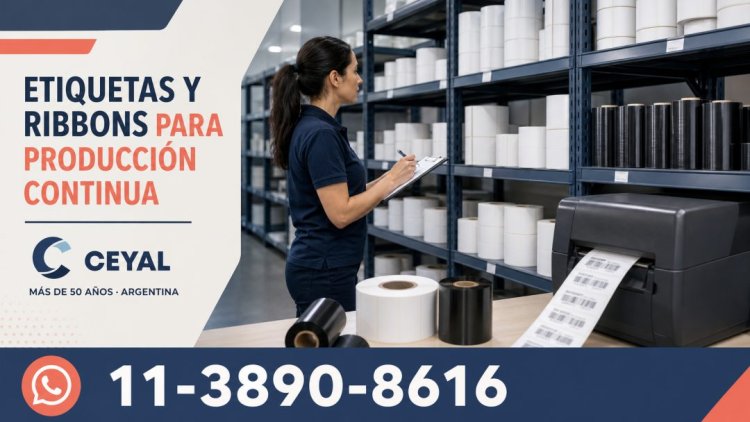 Etiquetas y ribbons para producción continua