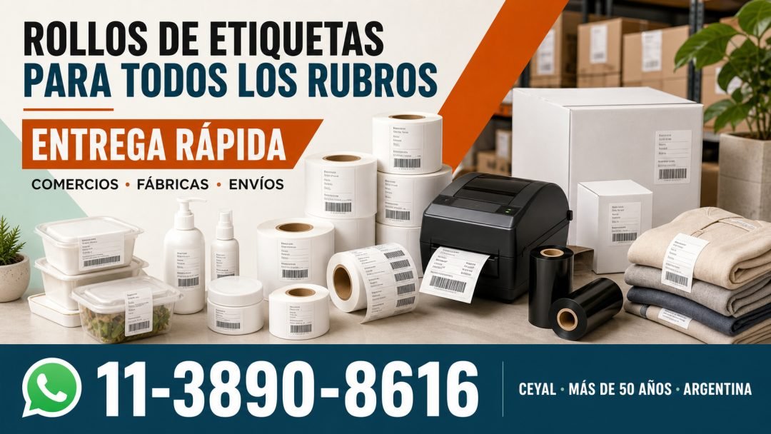 Rollos de etiquetas para todos los rubros con entrega rápida