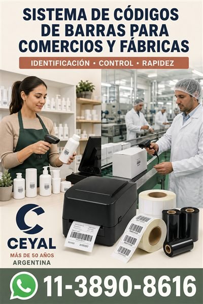 Sistema de códigos de barras para comercios y fábricas