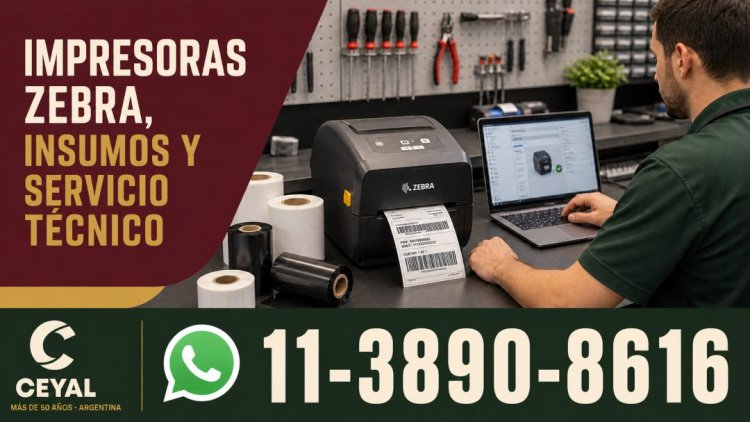 Impresoras Zebra, insumos y servicio técnico