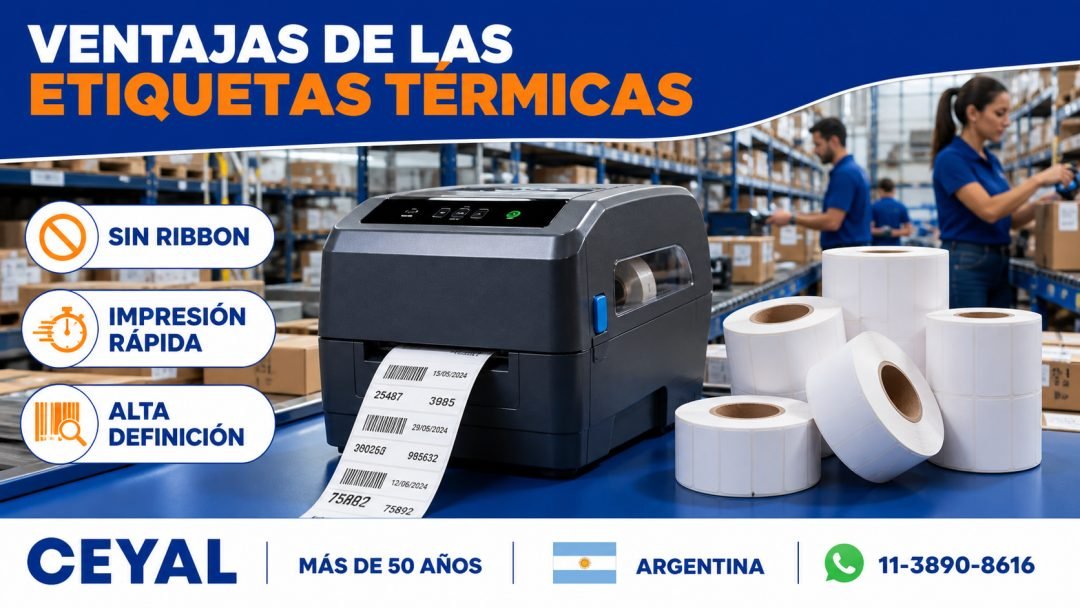 Etiquetas térmicas: impresión rápida y sin ribbon