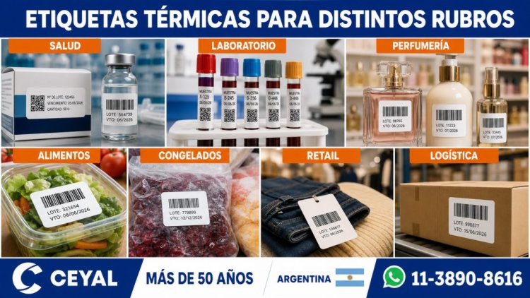 Etiquetas térmicas utilizadas en distintos rubros